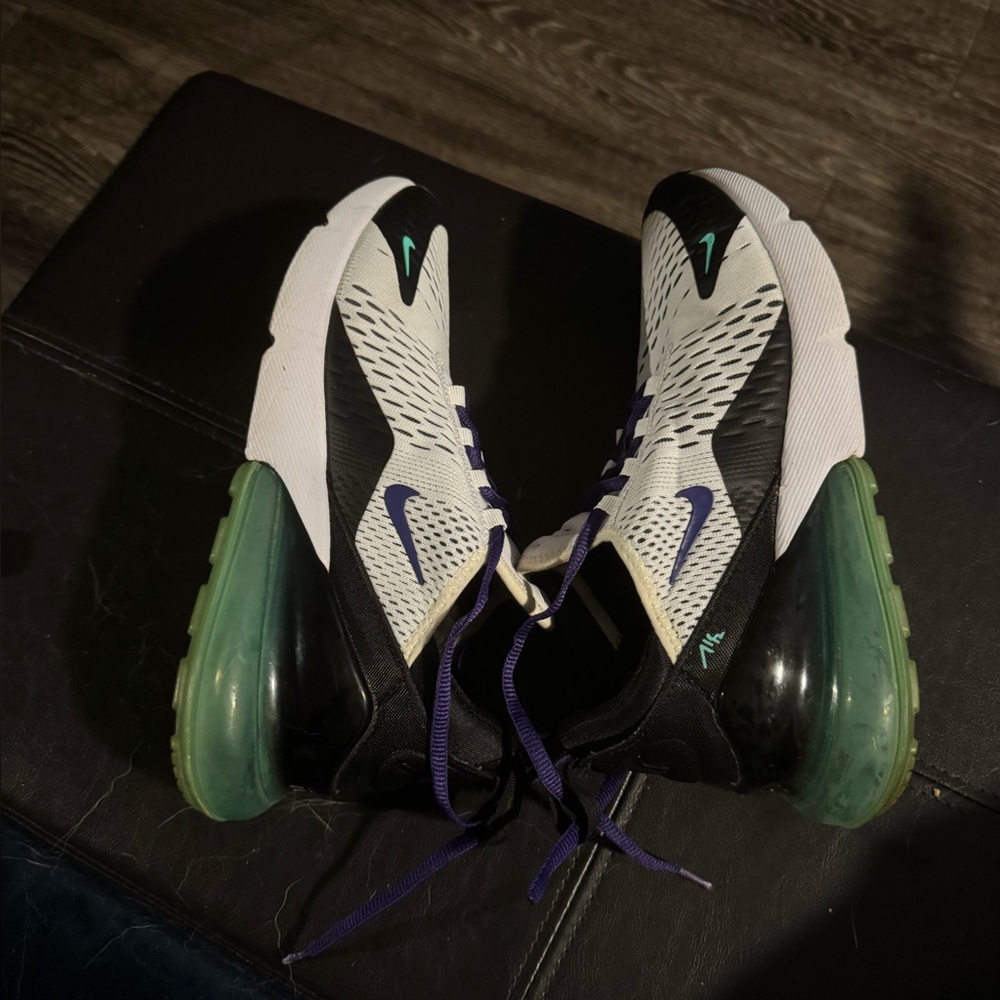 Nike WMNS Air Max 270 White Black Teal Purple - Picture 6 of 8
